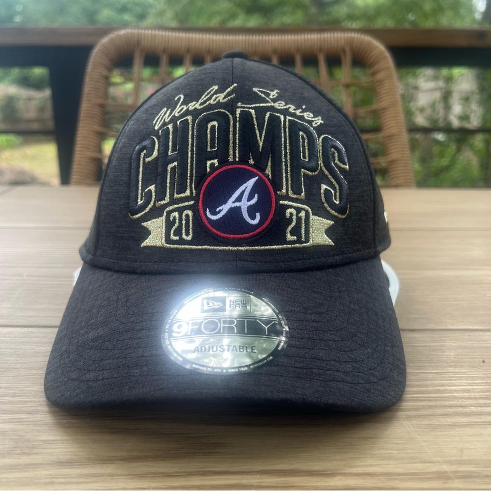 New Era 9Forty Atlanta Braves World Series Champs 2021 On Field Snapback Hat MLB